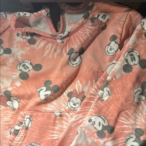 Disney Baby mickey and Minnie Peach and Gray Hoodie with joggers